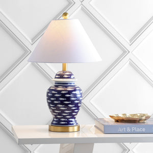 School ginger jar ceramic/metal led table lamp - Tuesday Morning - Table Lamps