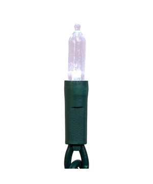 50-Light Cool White Nostalgic LED Green Wire Light Set