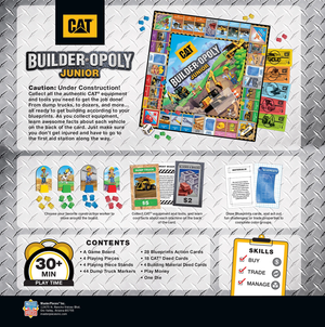 CAT - Builder Opoly Junior Board Game