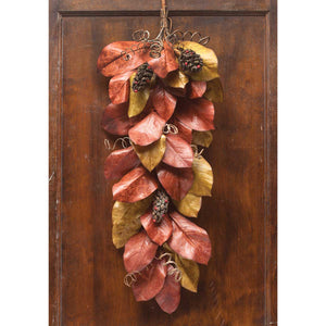 Burnished Magnolia Leaf Decor - 35" Bough