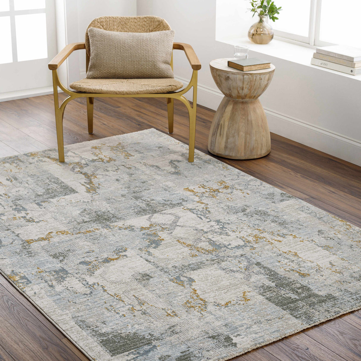 Adlai Textured Rug with Fringes