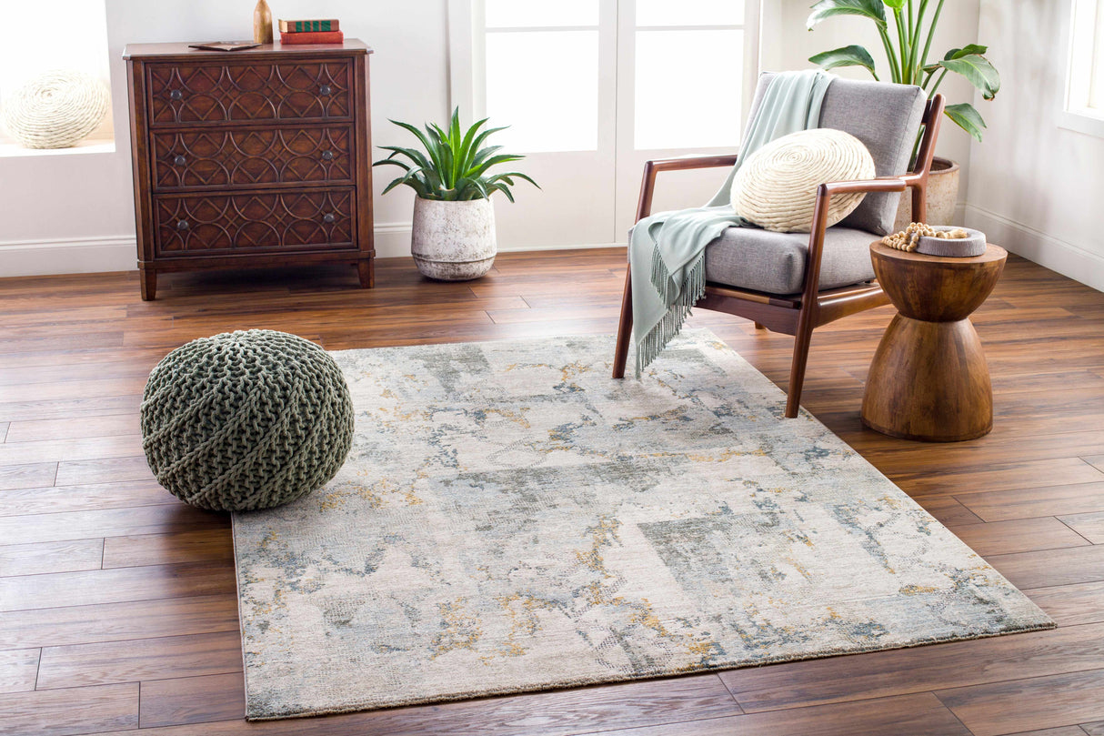 Adlai Textured Rug with Fringes