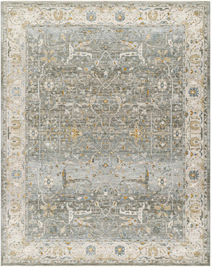 Aviva Teal Textured Rug with Fringes