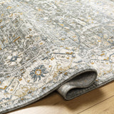 Aviva Teal Textured Rug with Fringes