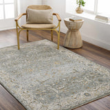 Aviva Teal Textured Rug with Fringes