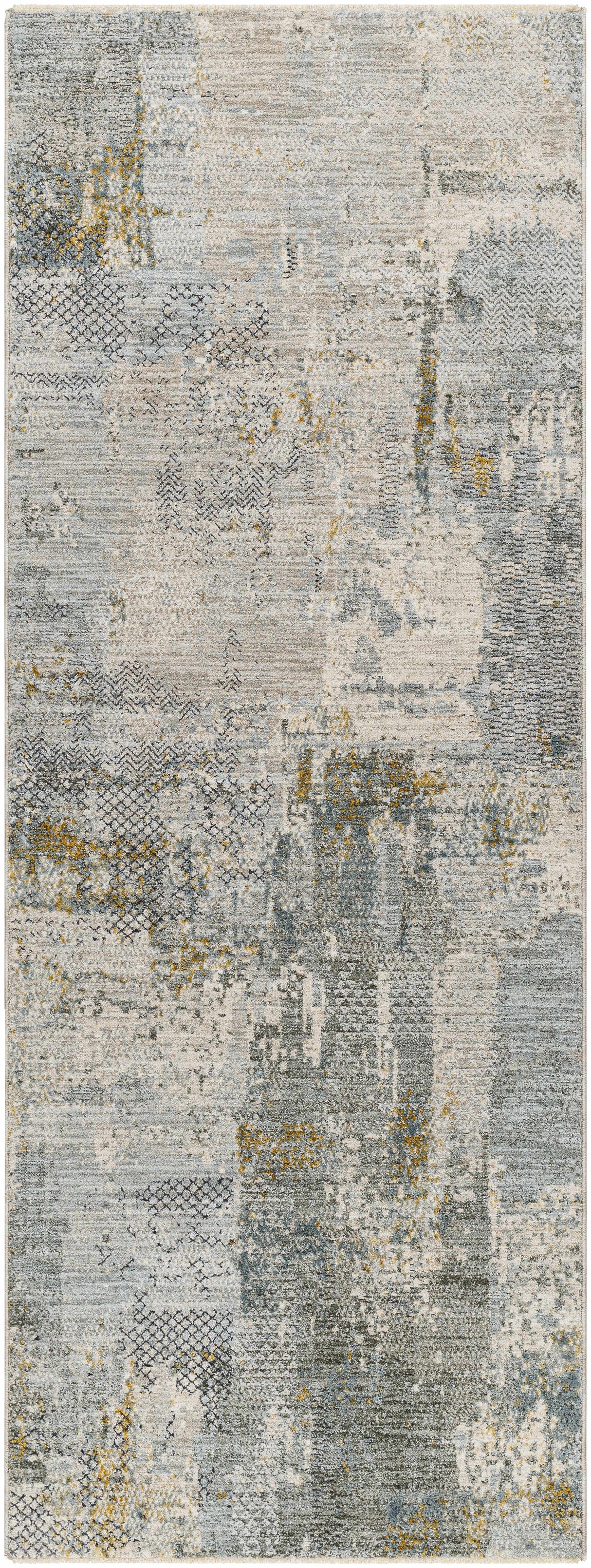Elina Textured Abstract Rug with Fringes