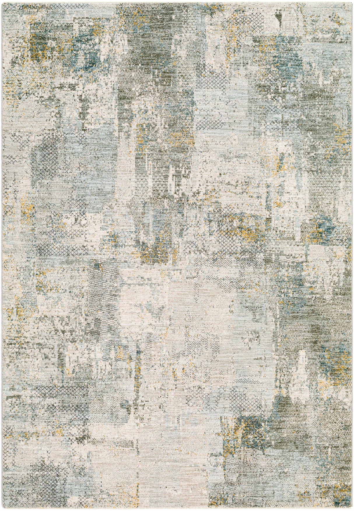 Elina Textured Abstract Rug with Fringes