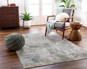 Elina Textured Abstract Rug with Fringes