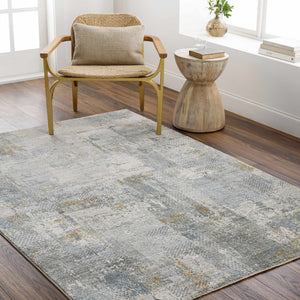 Elina Textured Abstract Rug with Fringes