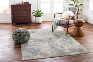 Elina Textured Abstract Rug with Fringes
