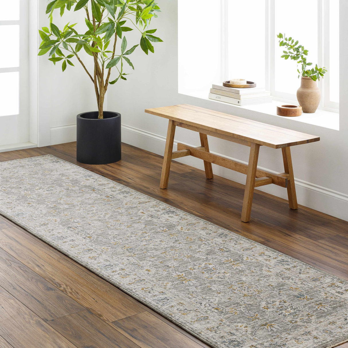Hafsa Textured Rug with Fringes