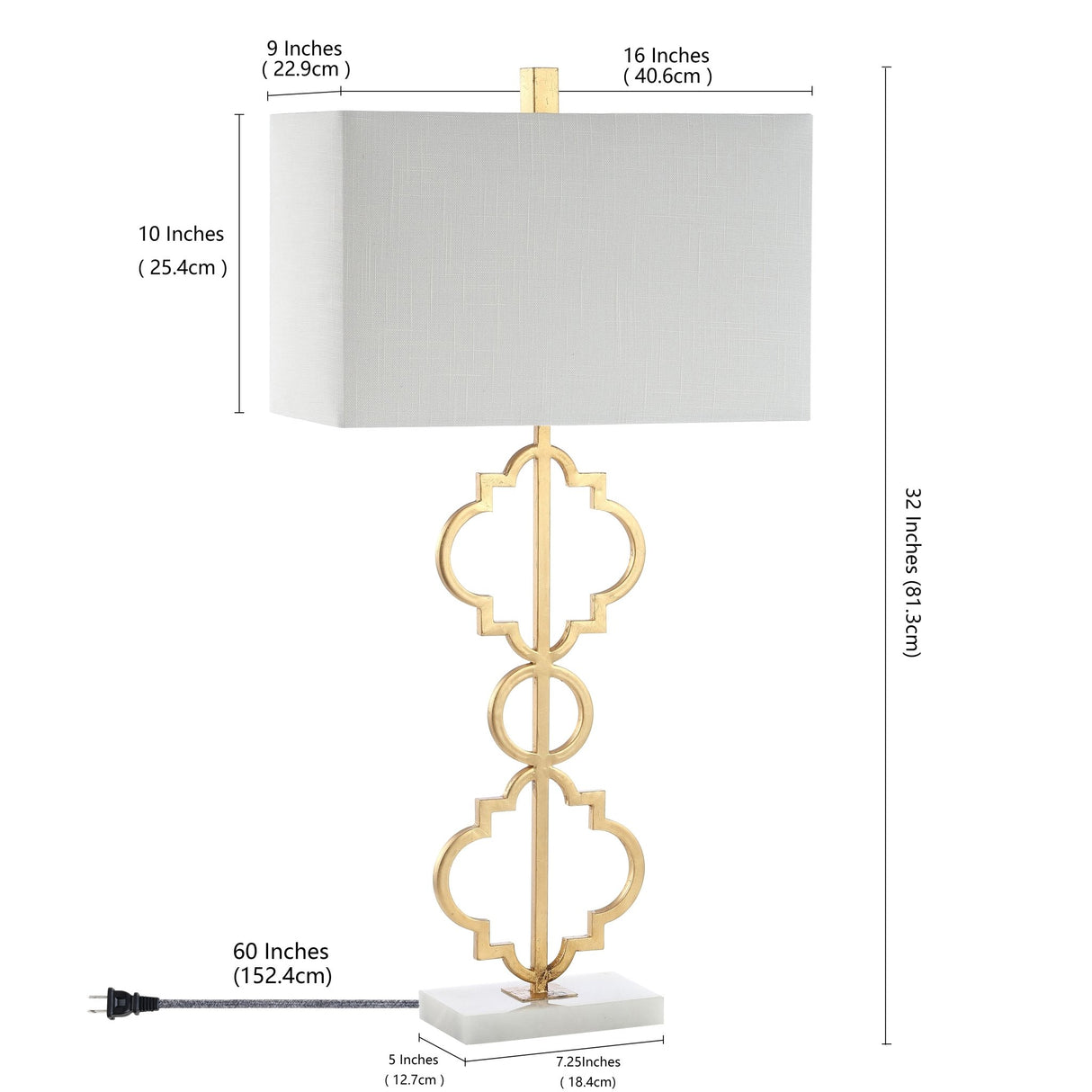 Selina iron ogee trellis modern led table lamp - Tuesday Morning - Table Lamps