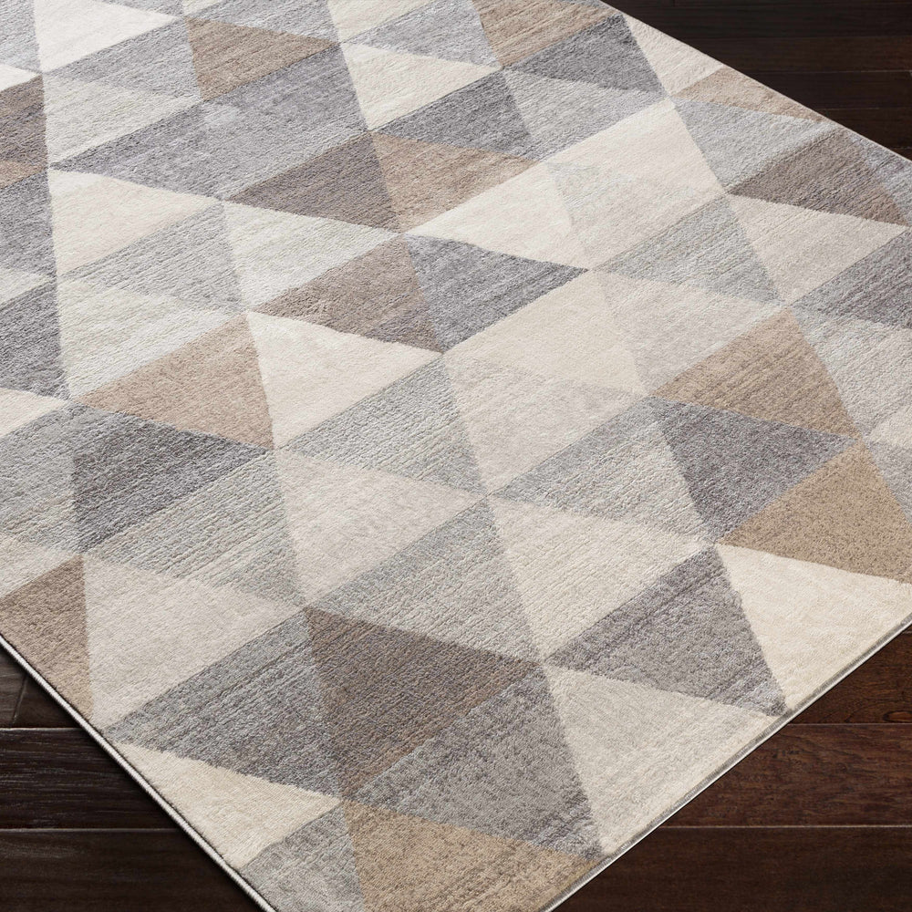 Sells Gray&Brown Triangles Area Carpet