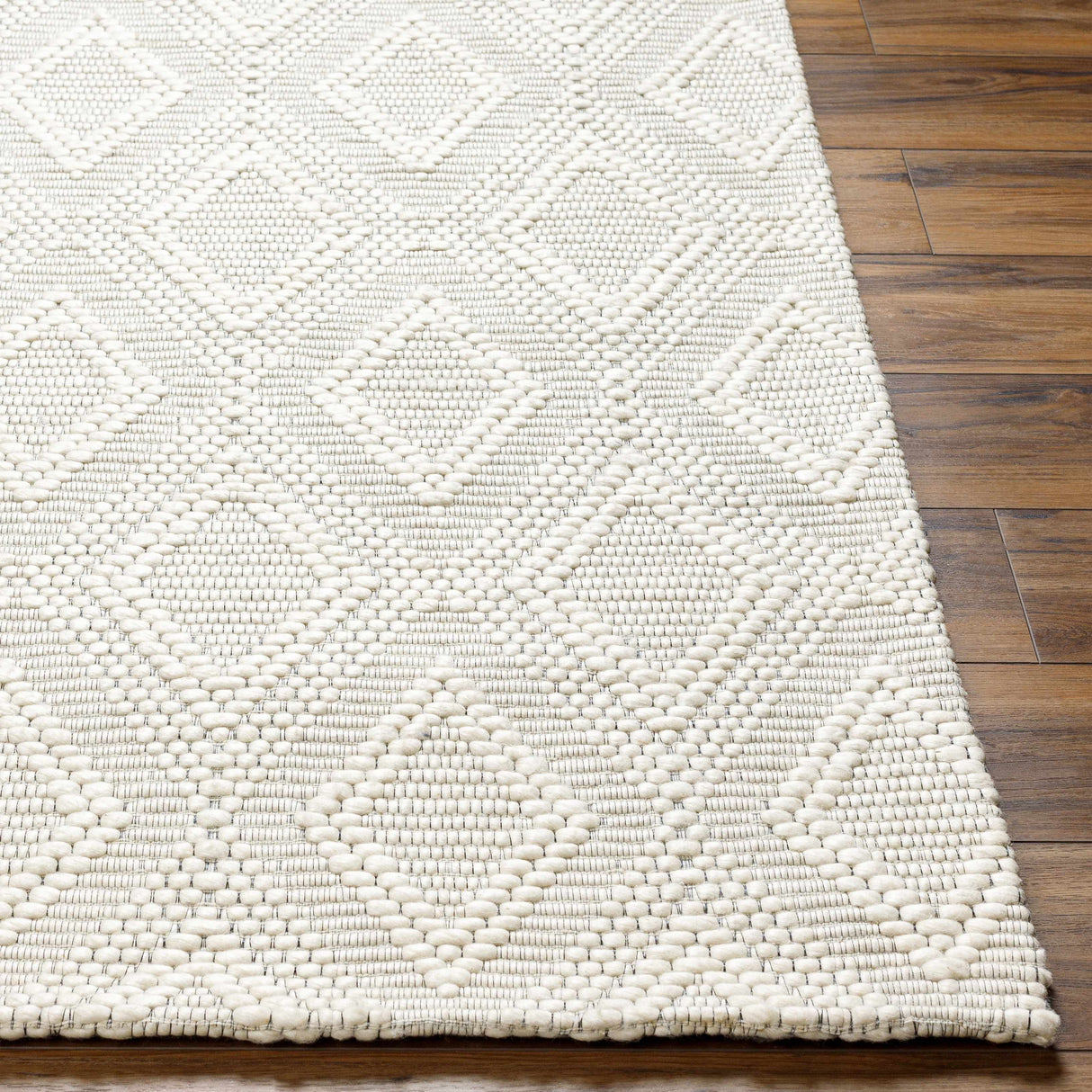 Kasib Cream Hand Woven Area Rug - Clearance