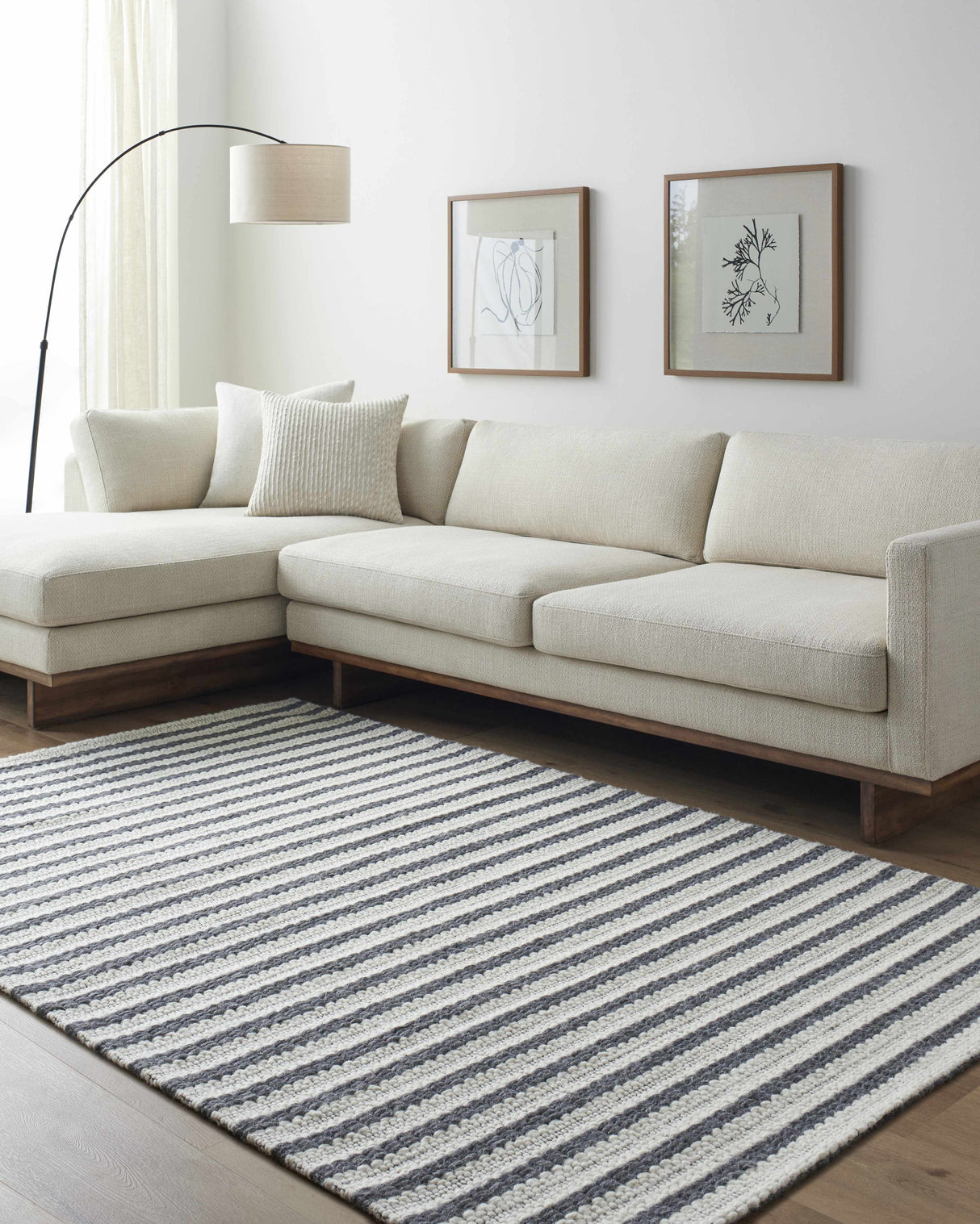 Laleh Cream & Gray Area Rug - Clearance