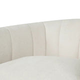 Serenizia Upholstered Velvet Swivel Chair with Channel Tufted - Accent Chairs