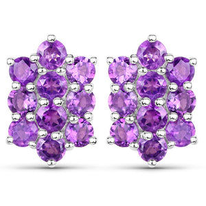 6.80 Carat Genuine Amethyst .925 Sterling Silver 3 Piece Jewelry Set (Ring, Earrings, and Pendant w/ Chain)