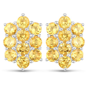 6.60 Carat Genuine Citrine .925 Sterling Silver 3 Piece Jewelry Set (Ring, Earrings, and Pendant w/ Chain)