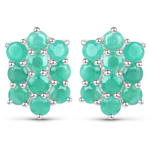 6.60 Carat Genuine Emerald .925 Sterling Silver 3 Piece Jewelry Set (Ring, Earrings, and Pendant w/ Chain)