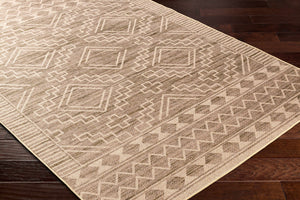 Halle Tan Washable Area Rug - Clearance