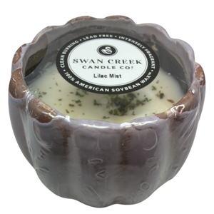 Small Petal Pot Soy Candle - Lilac Mist