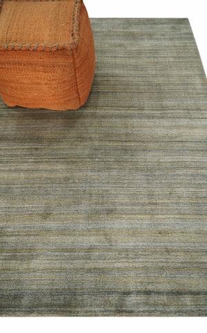 Modern Shaded Beige 5x7 Blended Bamboo Silk Hand Woven Area Rug