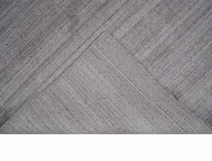 Shaded Solid Lavender purple 5x7 Blended bamboo Silk Hand Woven Area Rug