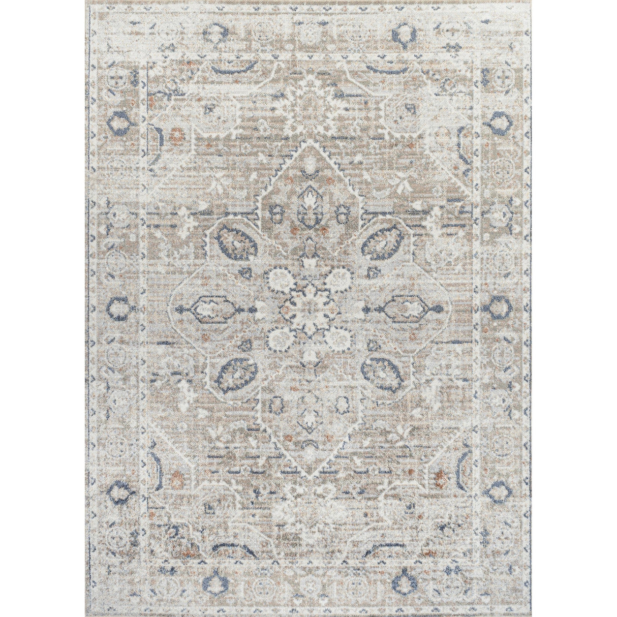 Shaii Global Medallion Low - Pile Machine - Washable Area Rug - Tuesday Morning - Area Rugs