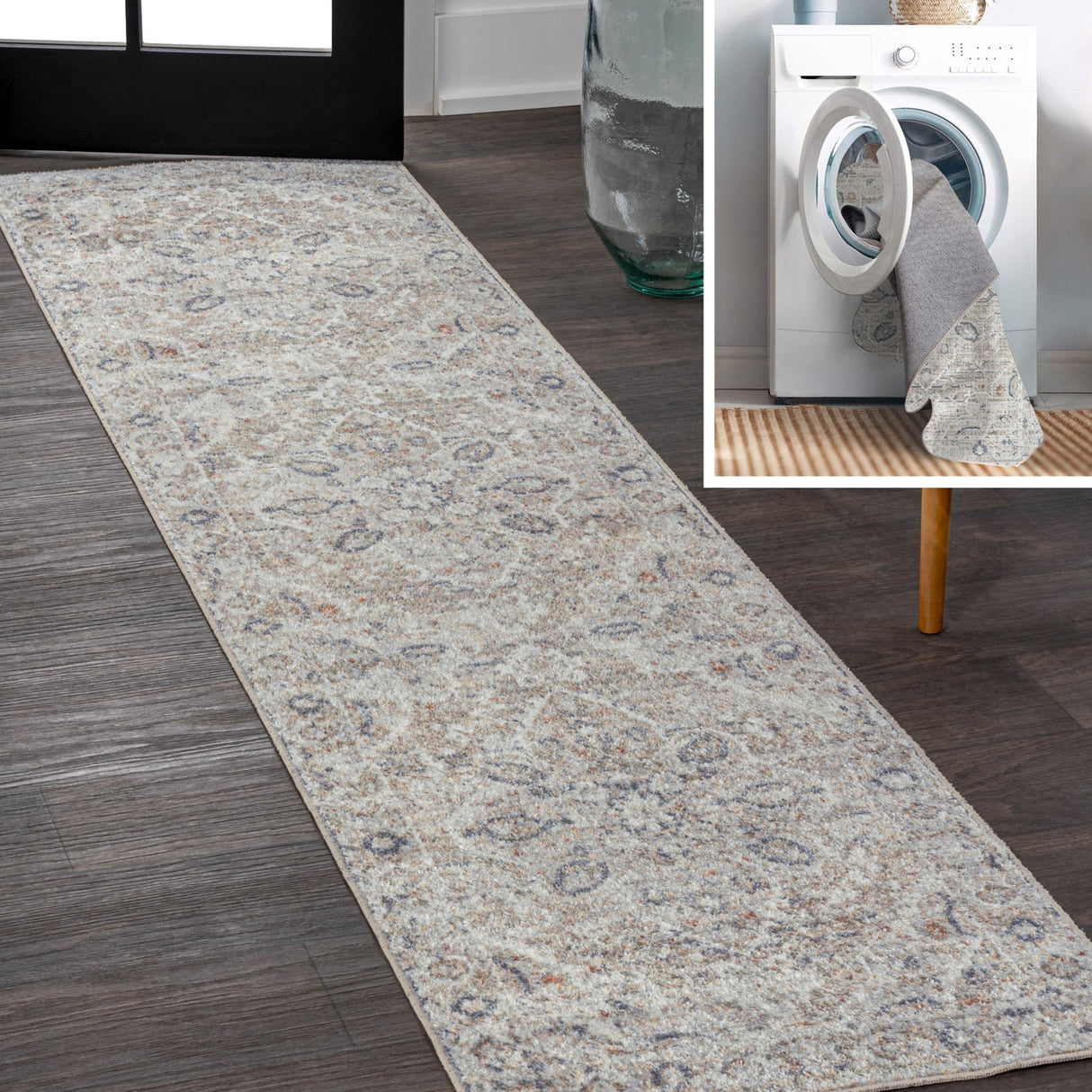 Shaii Global Medallion Low - Pile Machine - Washable Runner Rug - Tuesday Morning - Runner Rugs
