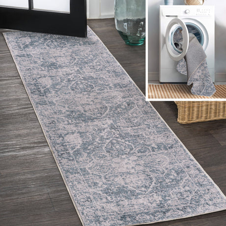 Shaii-Global-Medallion-Low-Pile-Machine-Washable-Runner-Rug-Runner-Rugs