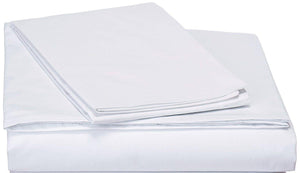 DaDa Bedding White Fitted Sheet Only & Pillow Cases Set (FTS098765)