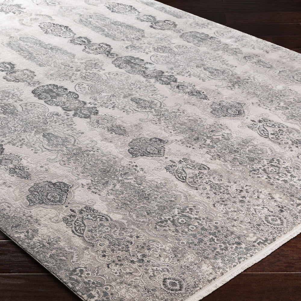 Shipdham Luxury Fringed Faux Silk Area Rug - Clearance