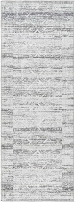 Blake Light Gray Washable Area Rug - Clearance
