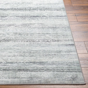 Blake Light Gray Washable Area Rug - Clearance
