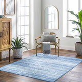 Blake Arctic Sky Washable Area Rug - Clearance