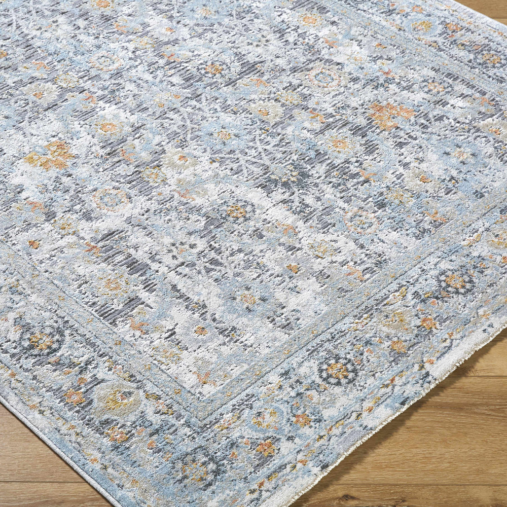 Finn Silver Blue Area Rug