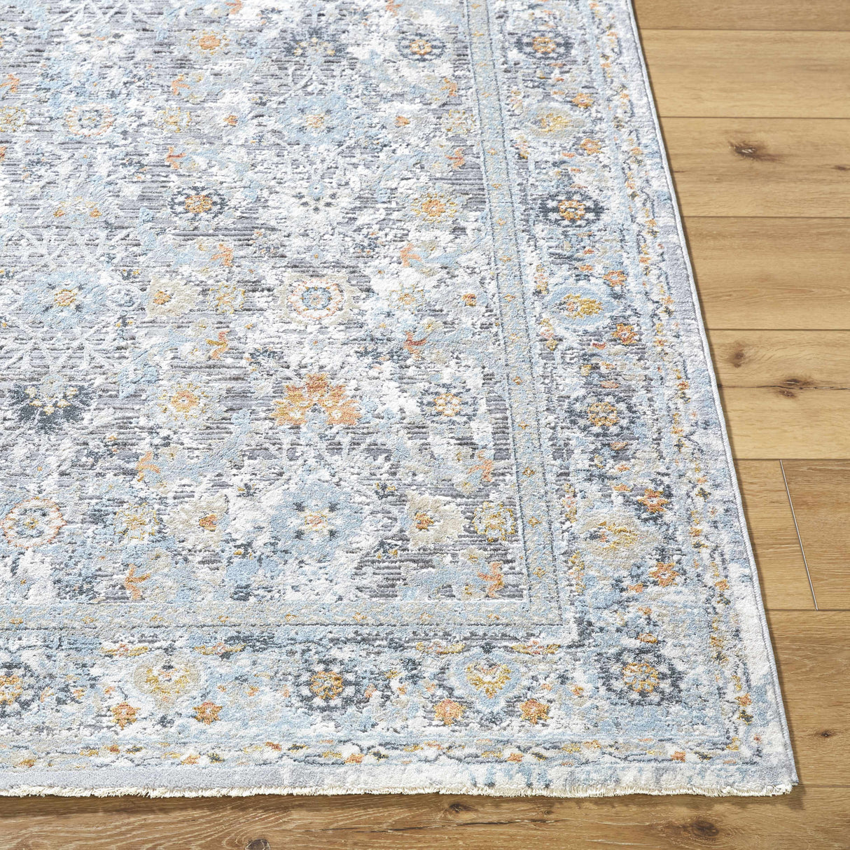 Finn Silver Blue Area Rug