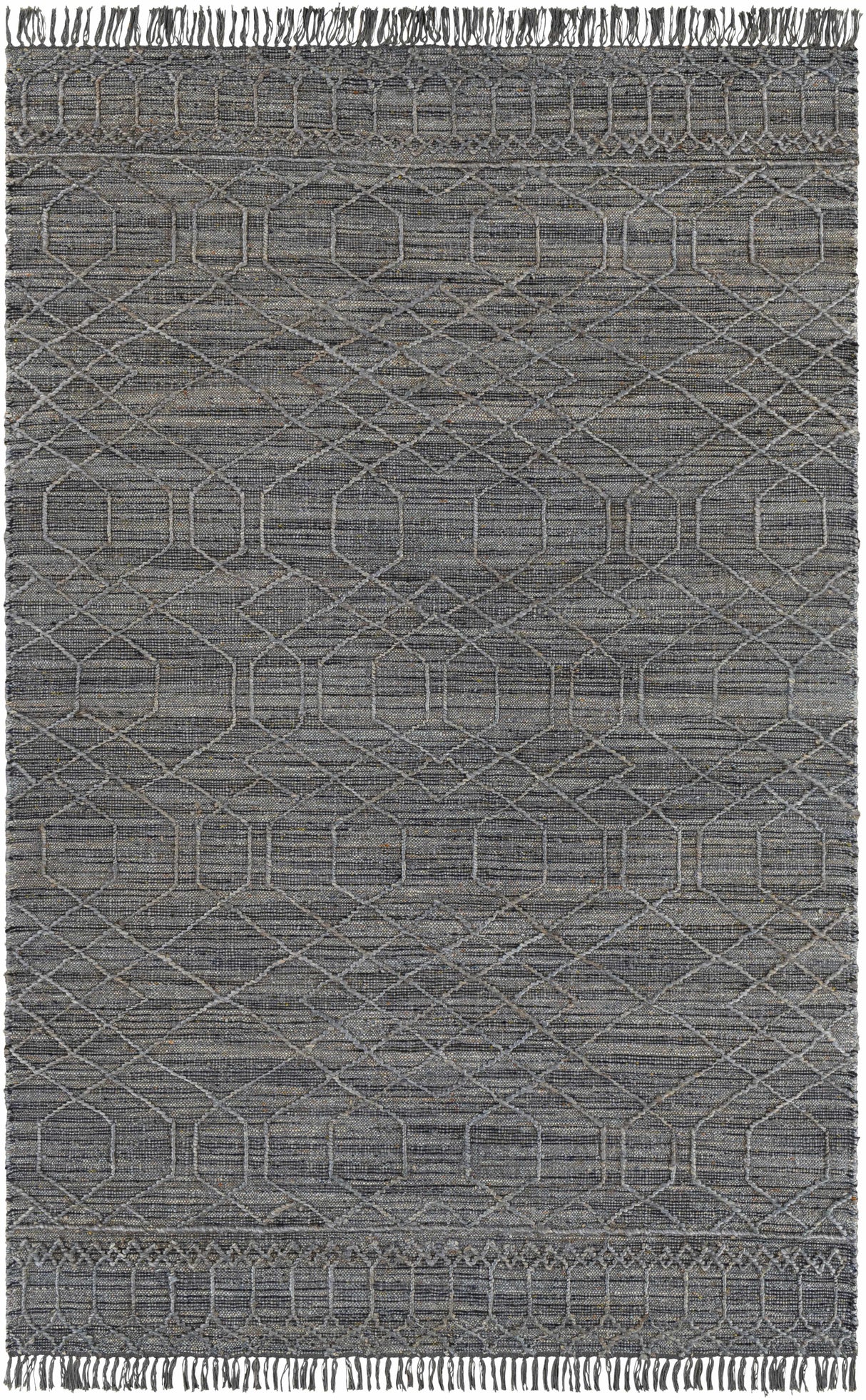 Manby Black Jute&Wool Area Carpet Area Rug - Clearance