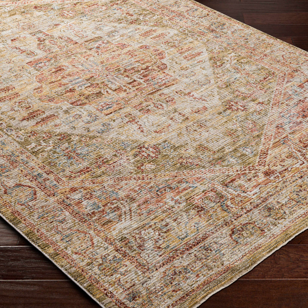 Alois Tan Rich Textured Traditional Rug