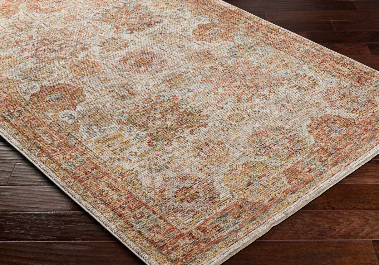 Ange Rust Rich Textured Traditional Rug