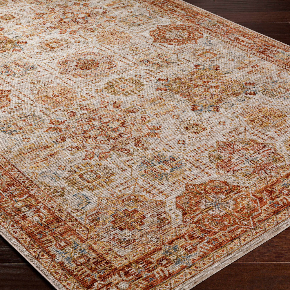 Ange Rust Rich Textured Traditional Rug