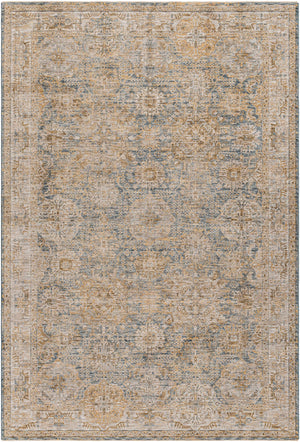 Ange Cream & Blue Rich Textured Rug