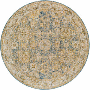 Ange Cream & Blue Rich Textured Rug