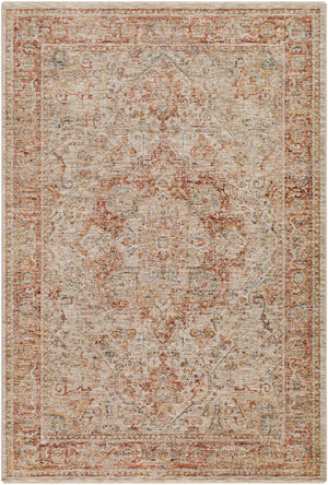 Cress Rust Rich Textured Traditional Rug
