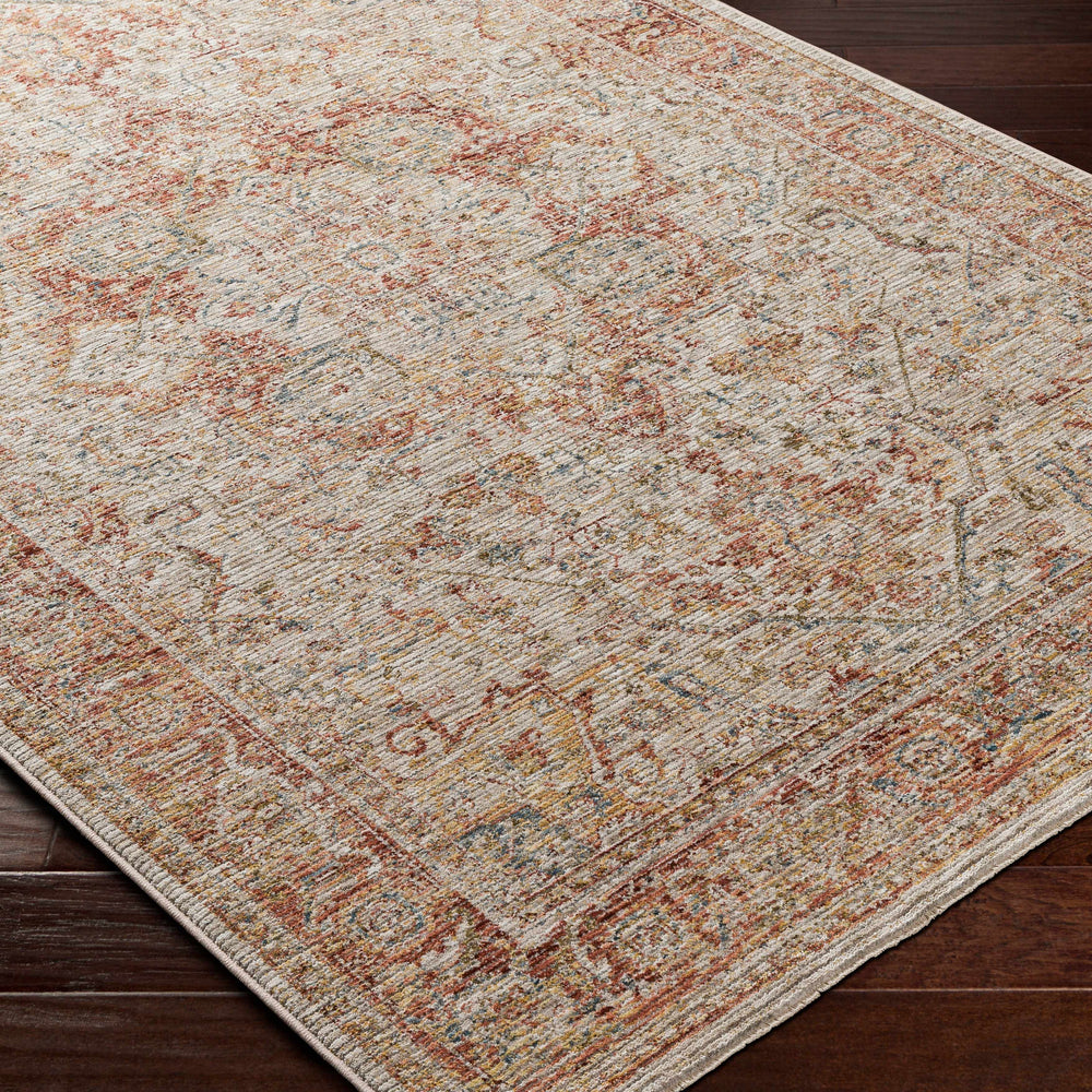 Cress Rust Rich Textured Traditional Rug
