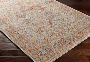 Cress Rust Rich Textured Traditional Rug