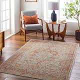 Cress Rust Rich Textured Traditional Rug