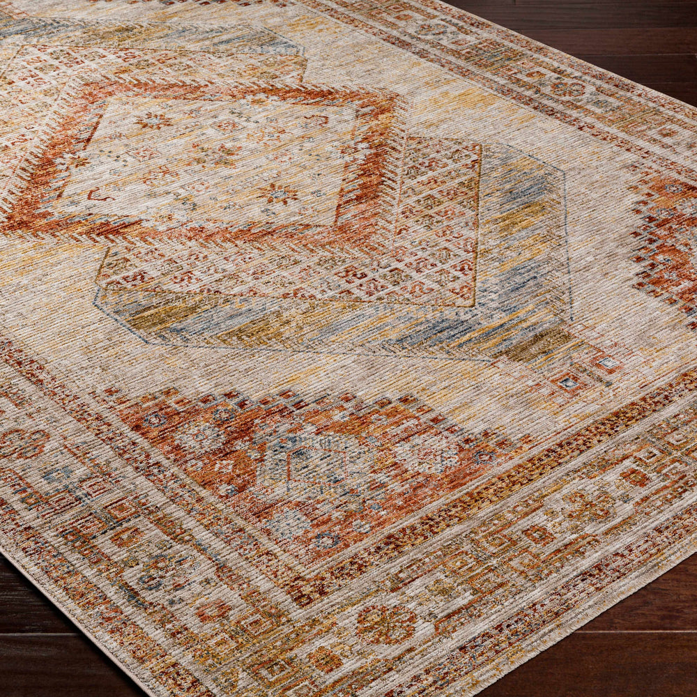 Moya Tan Rich Textured Traditional Rug