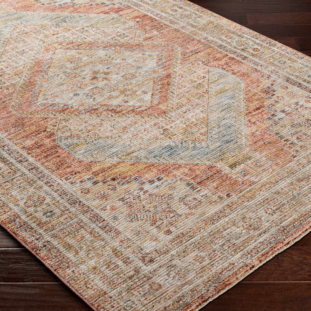 Moya Rust Rich Textured Traditional Rug