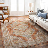 Moya Rust Rich Textured Traditional Rug